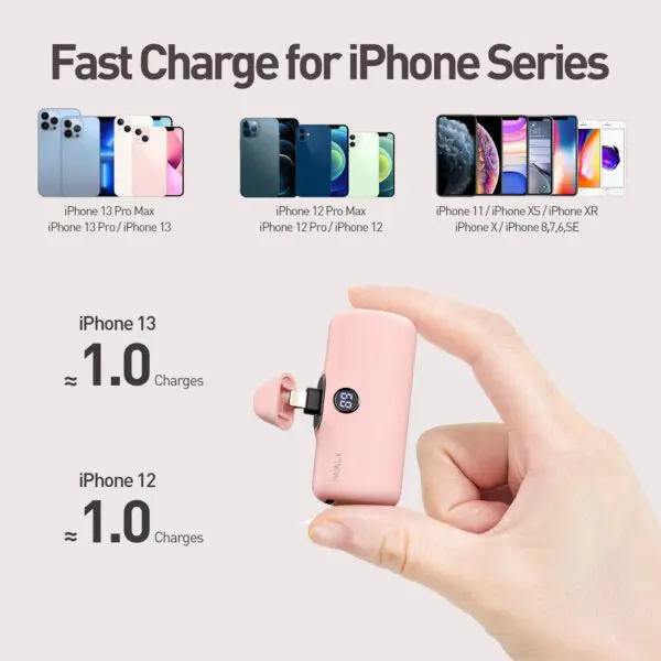 iWalk 4800mAh Lightning 20W Pocket Power Bank - Pink