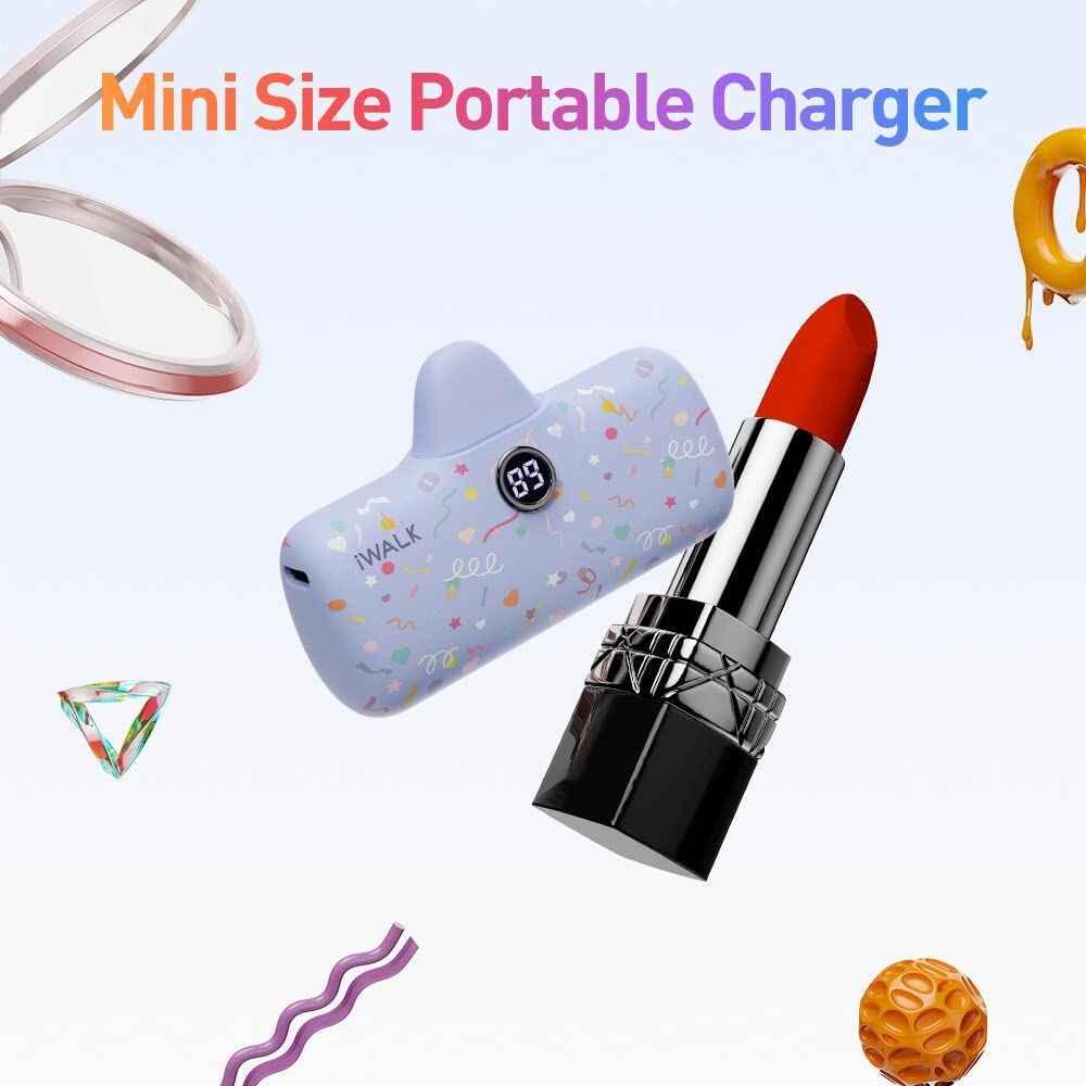 iWalk 4800mAh Lightning 20W Pocket Power Bank - Purple Pattern