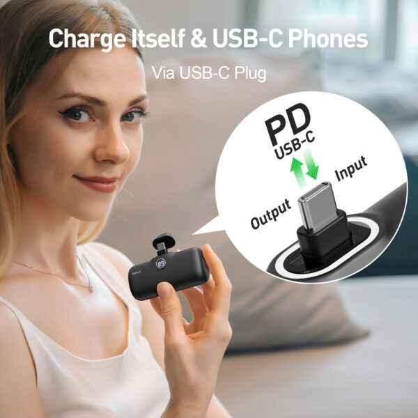 iWalk 4800mAh Type-C 20W Pocket Power Bank - Black