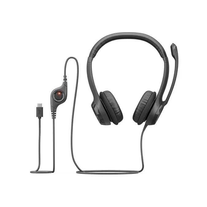 Logitech Headset H390 Wired, UC (USB-C) - Midnight Black product photo
