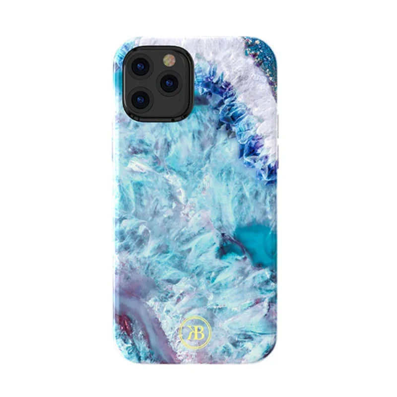 iPhone 12 & 12 Pro Kingxbar Jade Splash Case - Blue - Tashqila