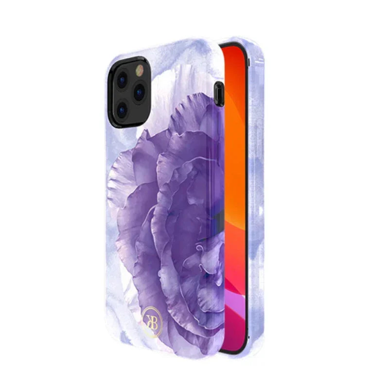 iPhone 12 Pro Max Kingxbar Peony Flower Case - Purple - Tashqila