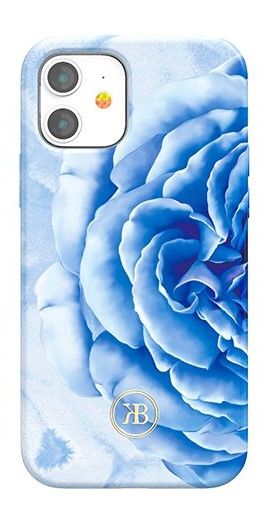 iPhone 12 & 12 Pro Kingxbar Peony Flower Case - Blue