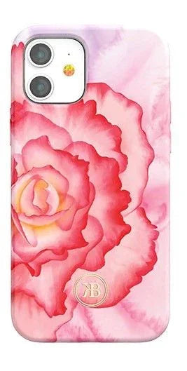 iPhone 12 & 12 Pro Kingxbar Peony Flower Case - Pink - Tashqila